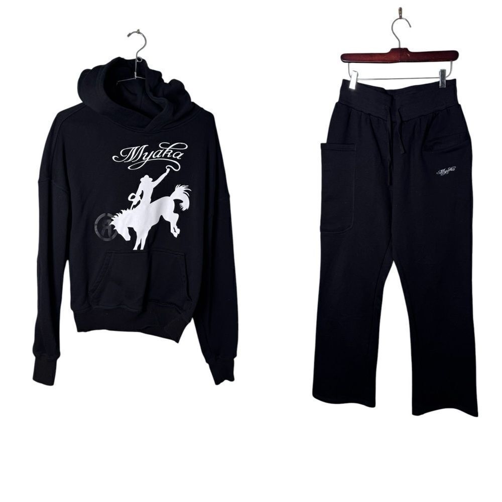 Martin Myaka Women’s Cowboy Rodeo Hoodie Sweatpants Set Small